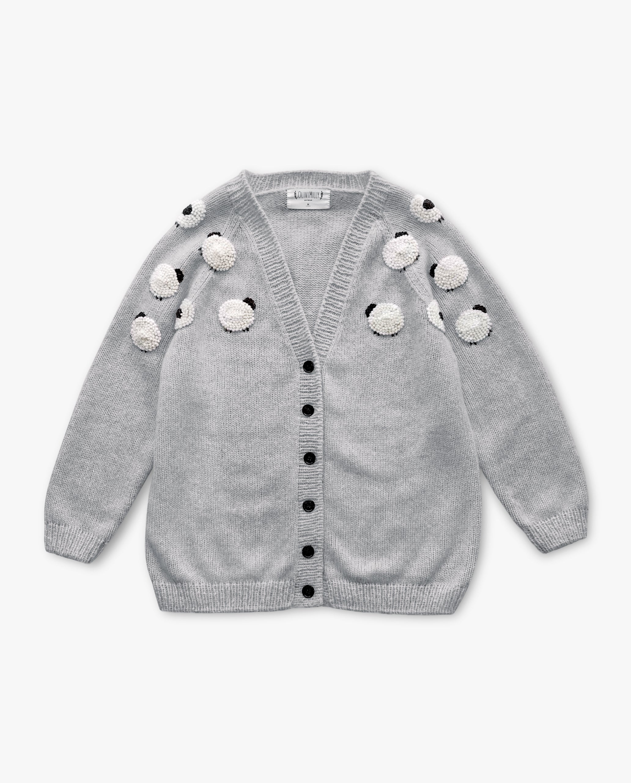 Adult Sheeps cardigan | Light grey