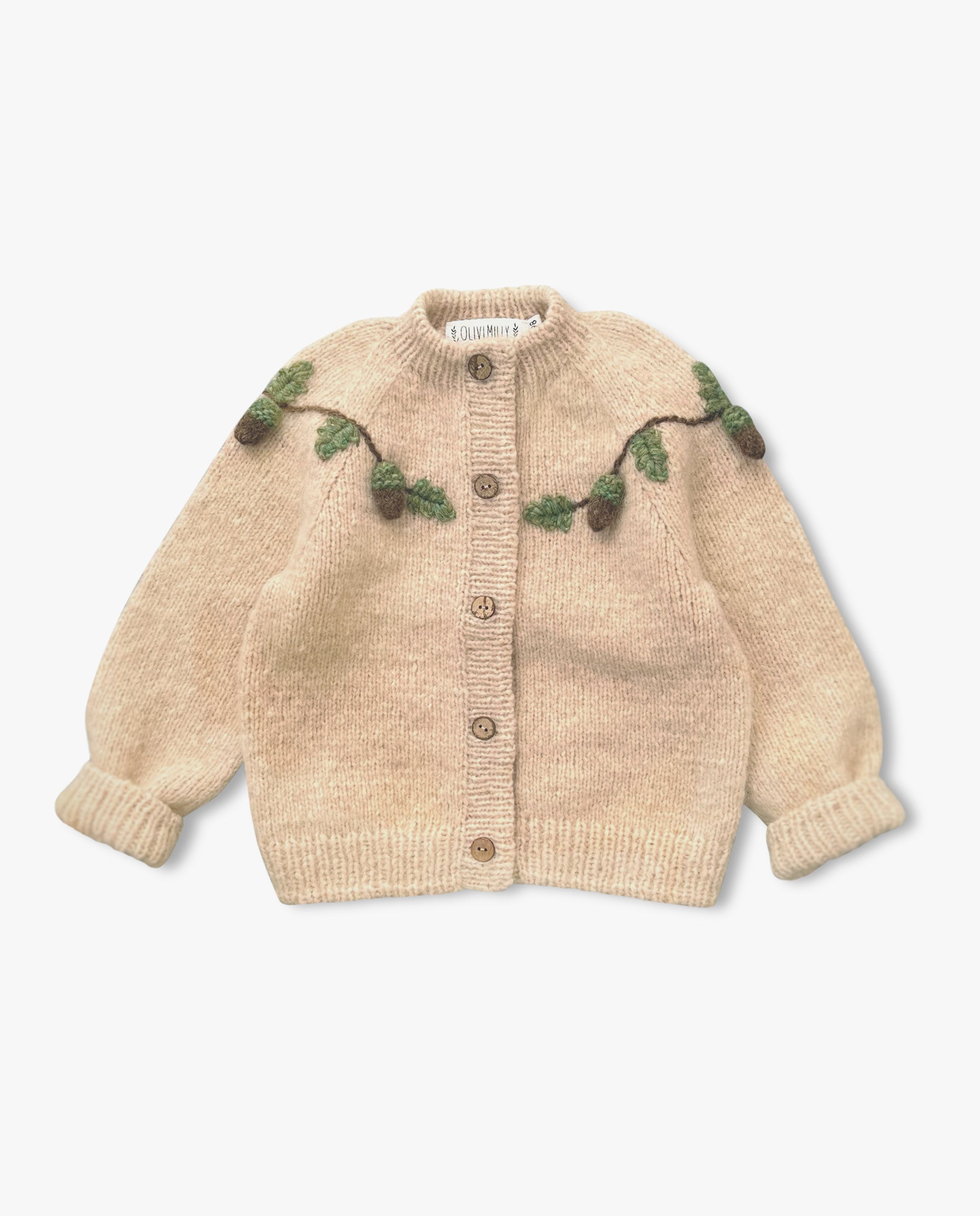 Adult Acorns cardigan | Wheat