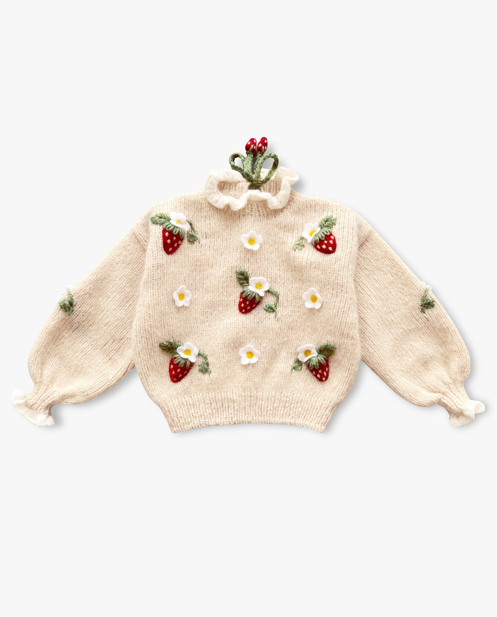 Strawberries Pullover | Wheat