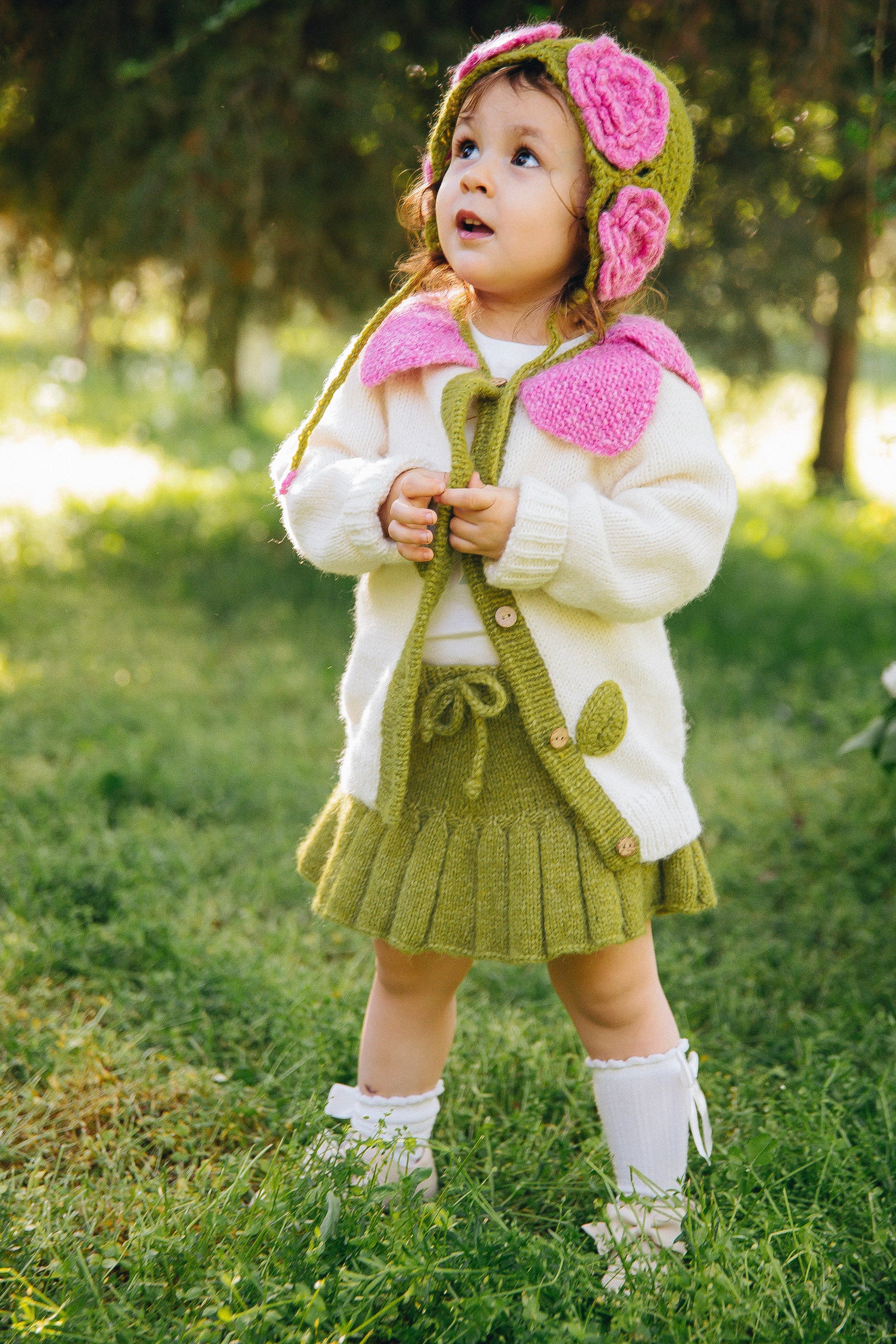 Anemones cardigan | Rose