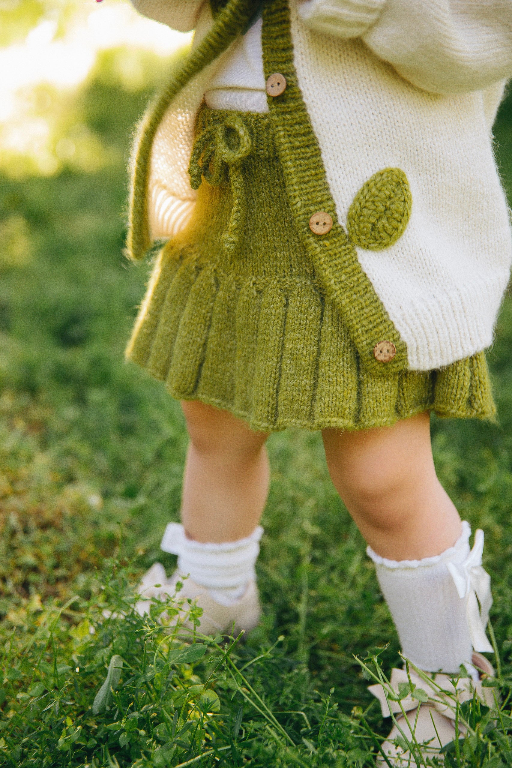 Knitted Skirt | Olive green