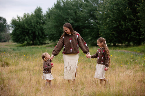 Adult Mushrooms pullover | Brown