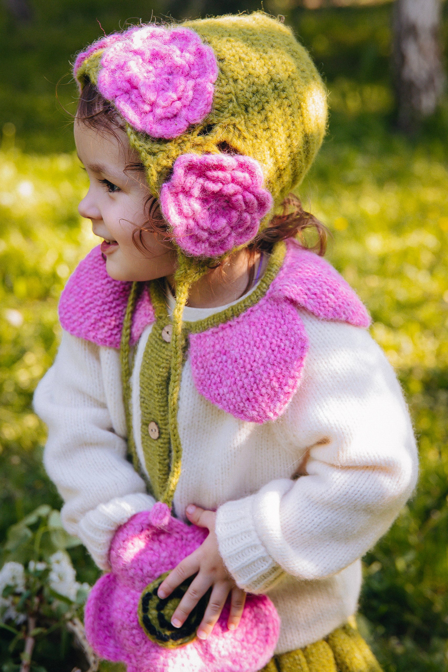 Spring Melody bonnet | Olive Green