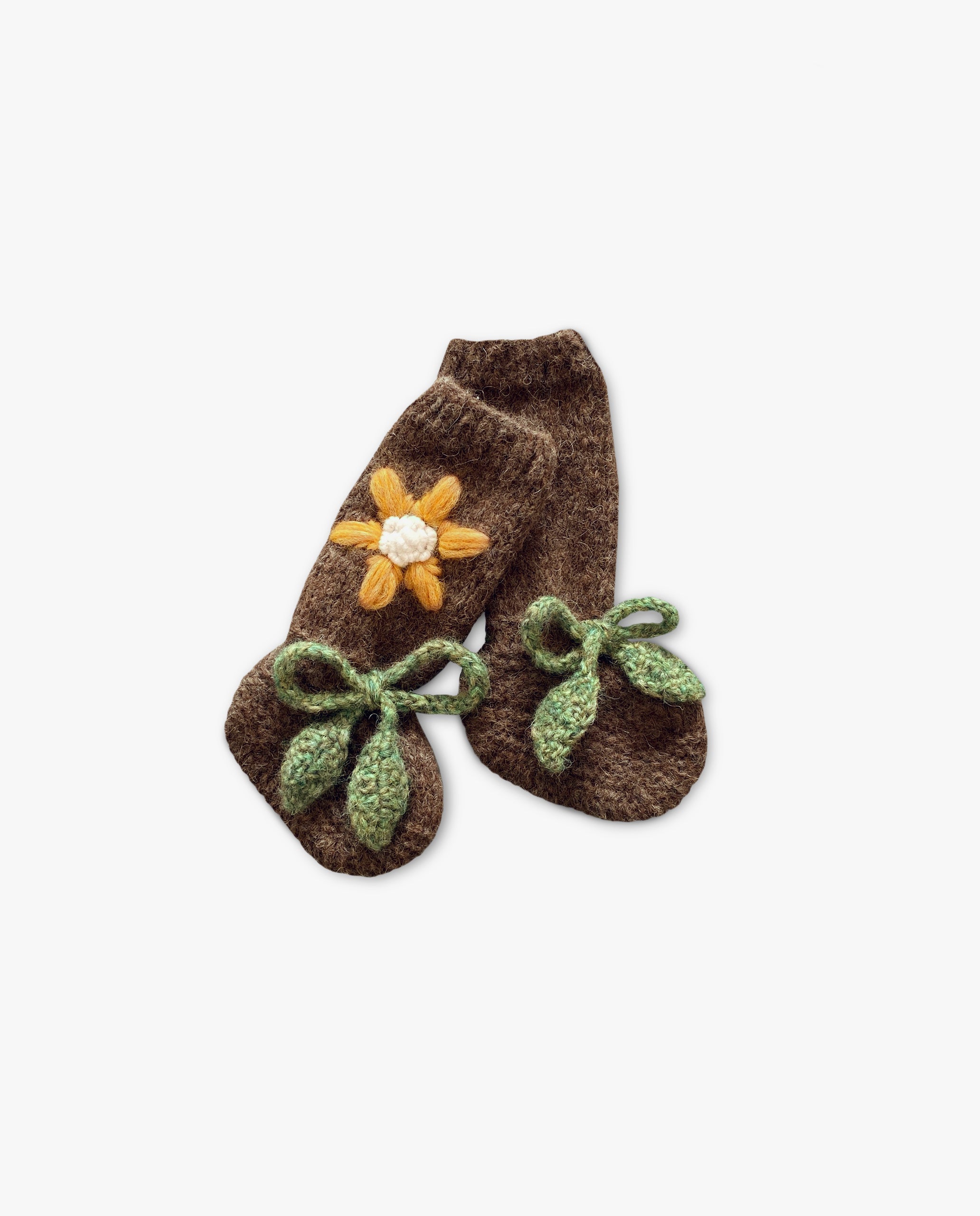 Flower Rain Booties | Brown