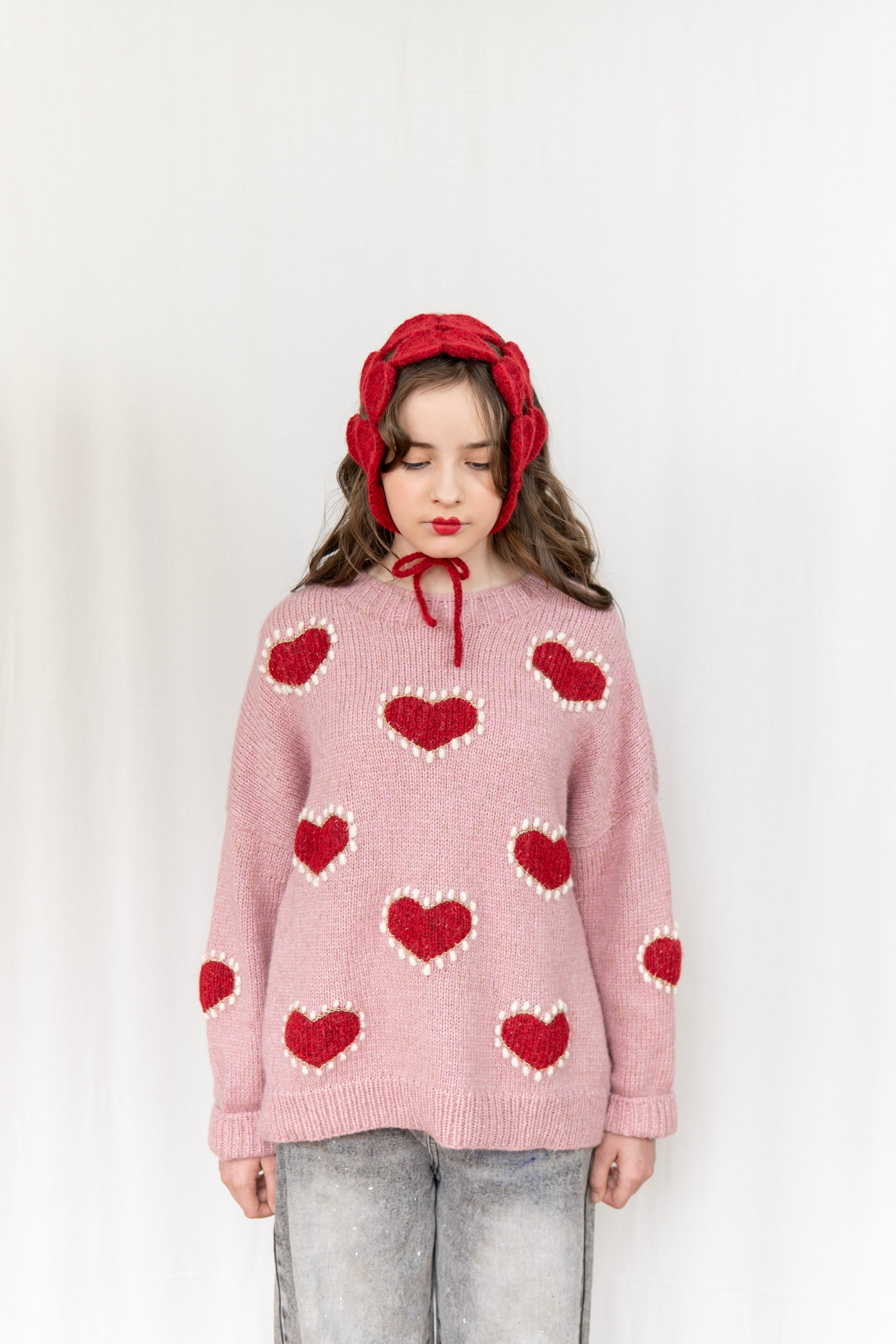 Adult Mon Amour Jumper| Powder pink