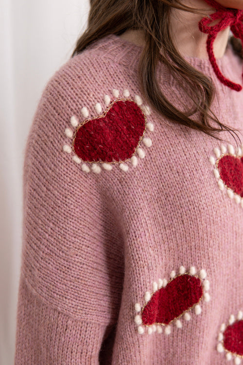 Adult Mon Amour Jumper| Powder pink