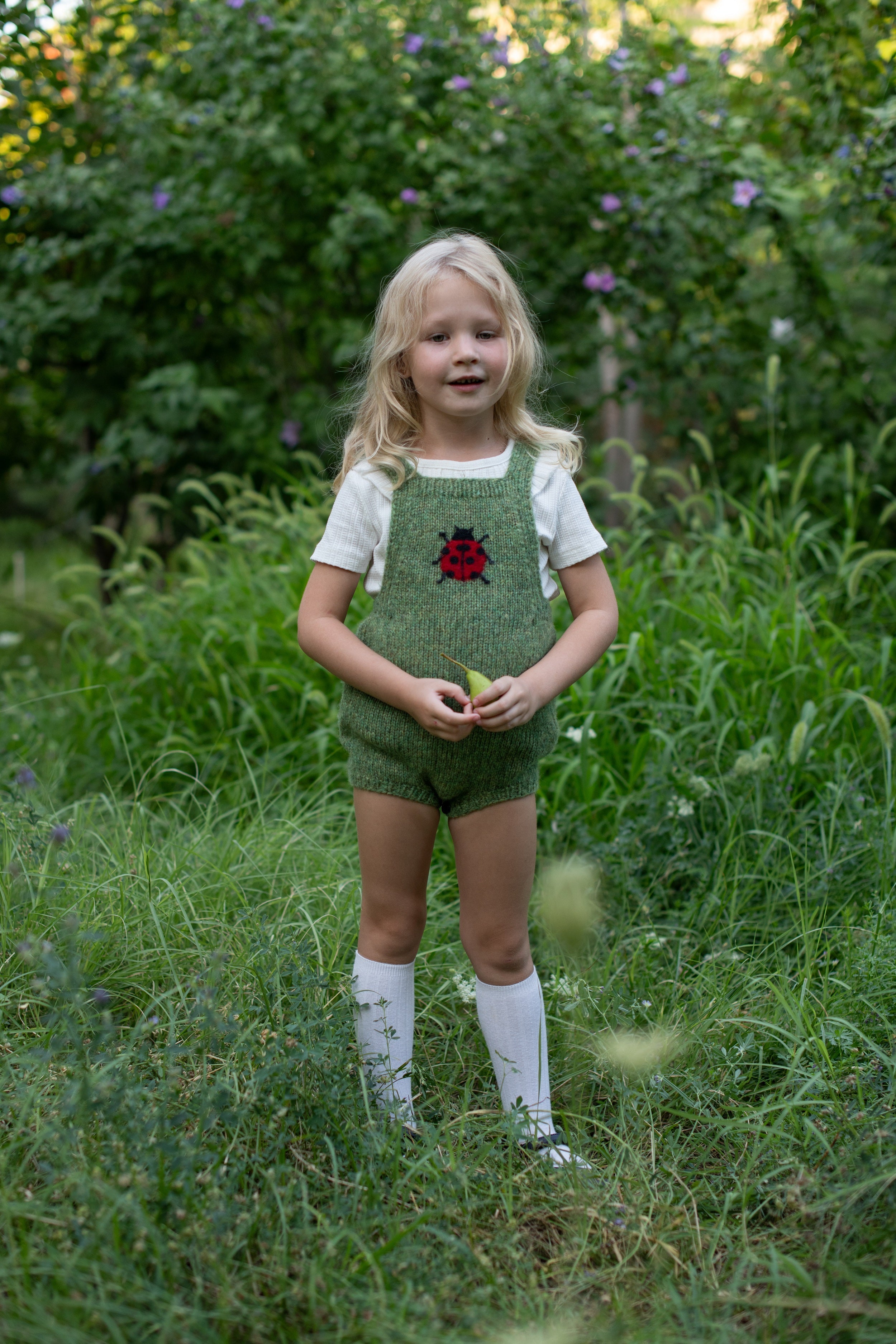 Ladybug romper | Moss Green
