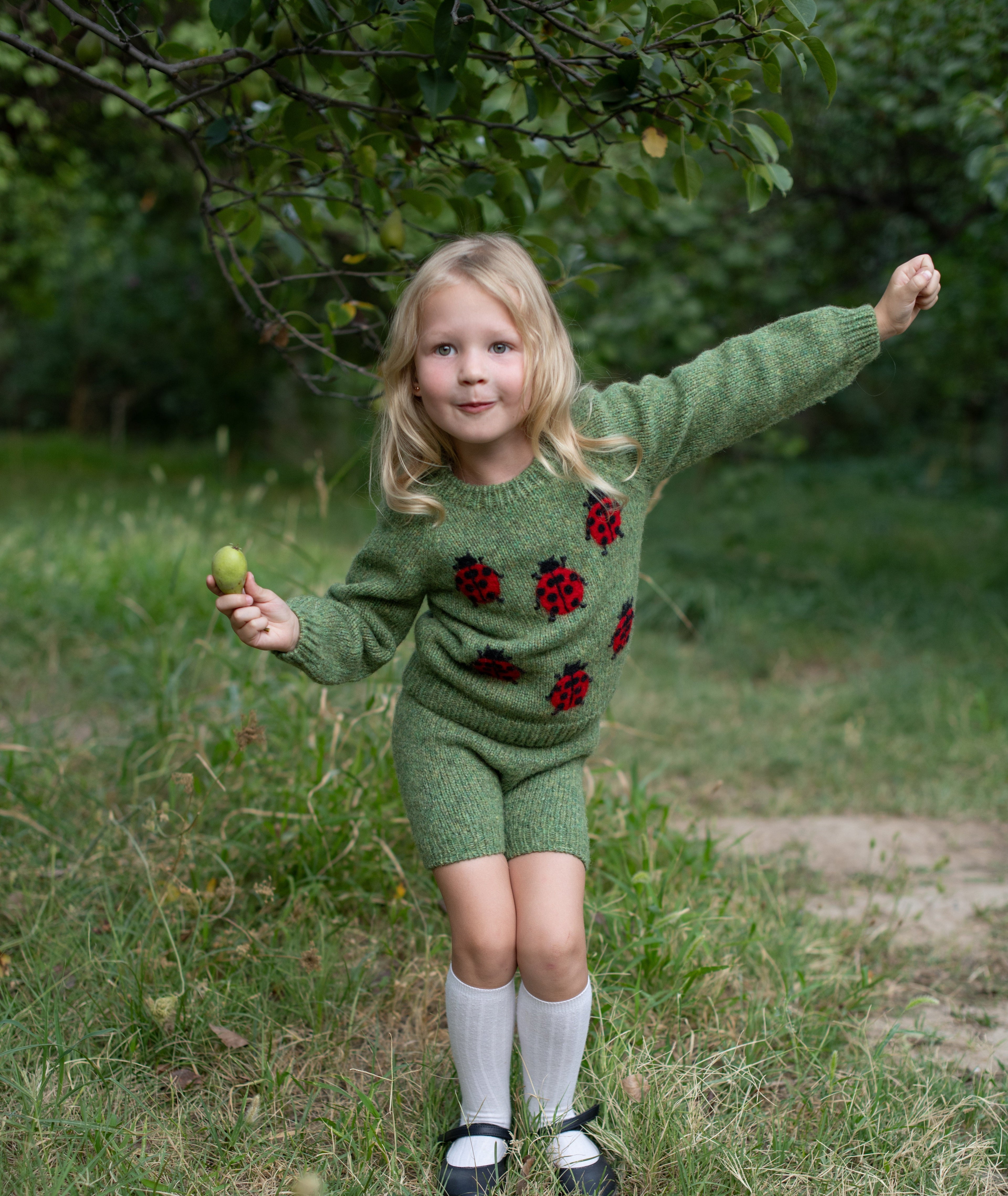 Ladybug Jumper | Moss Green