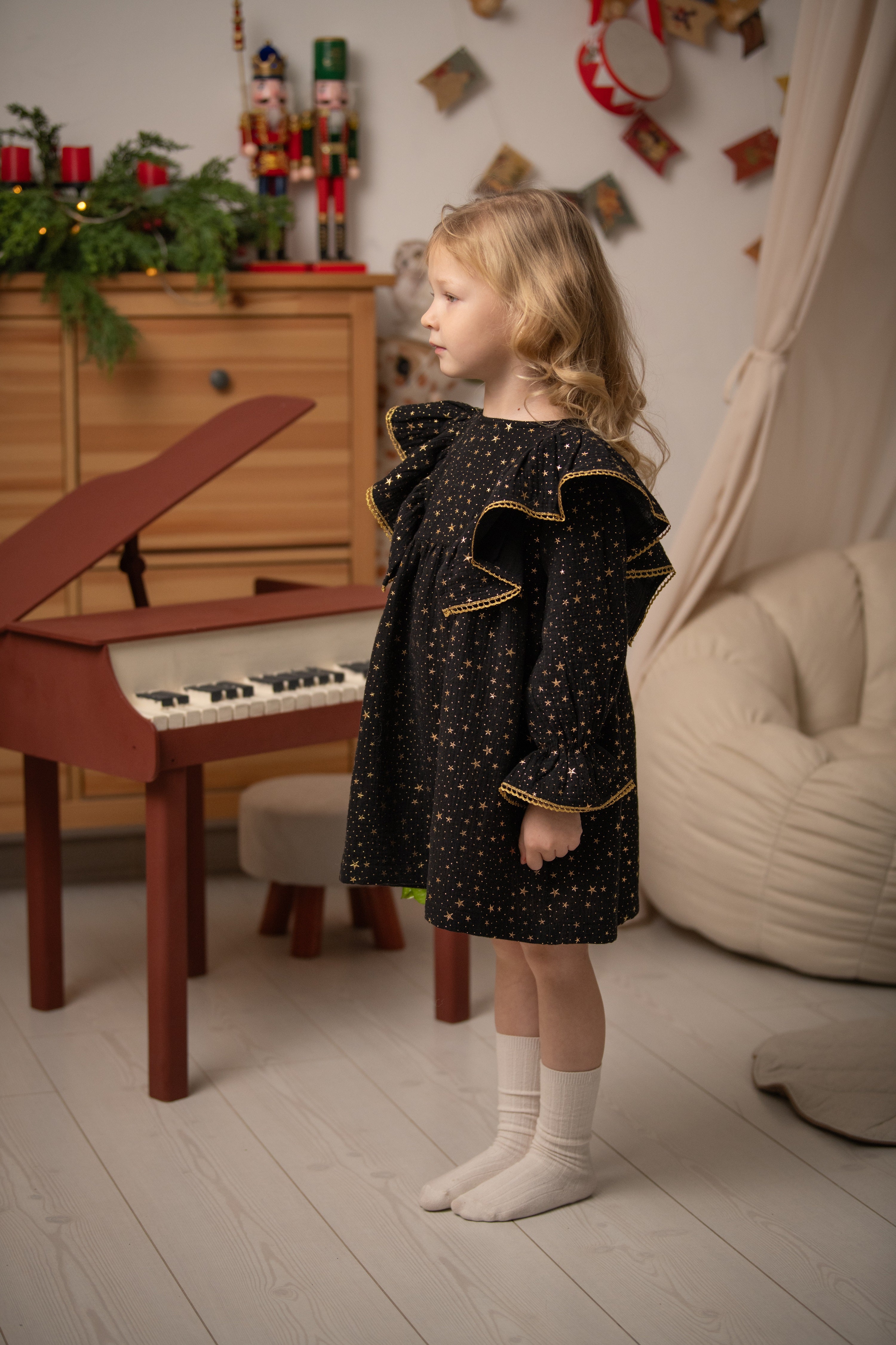 Stars Dress | Black | In Stock