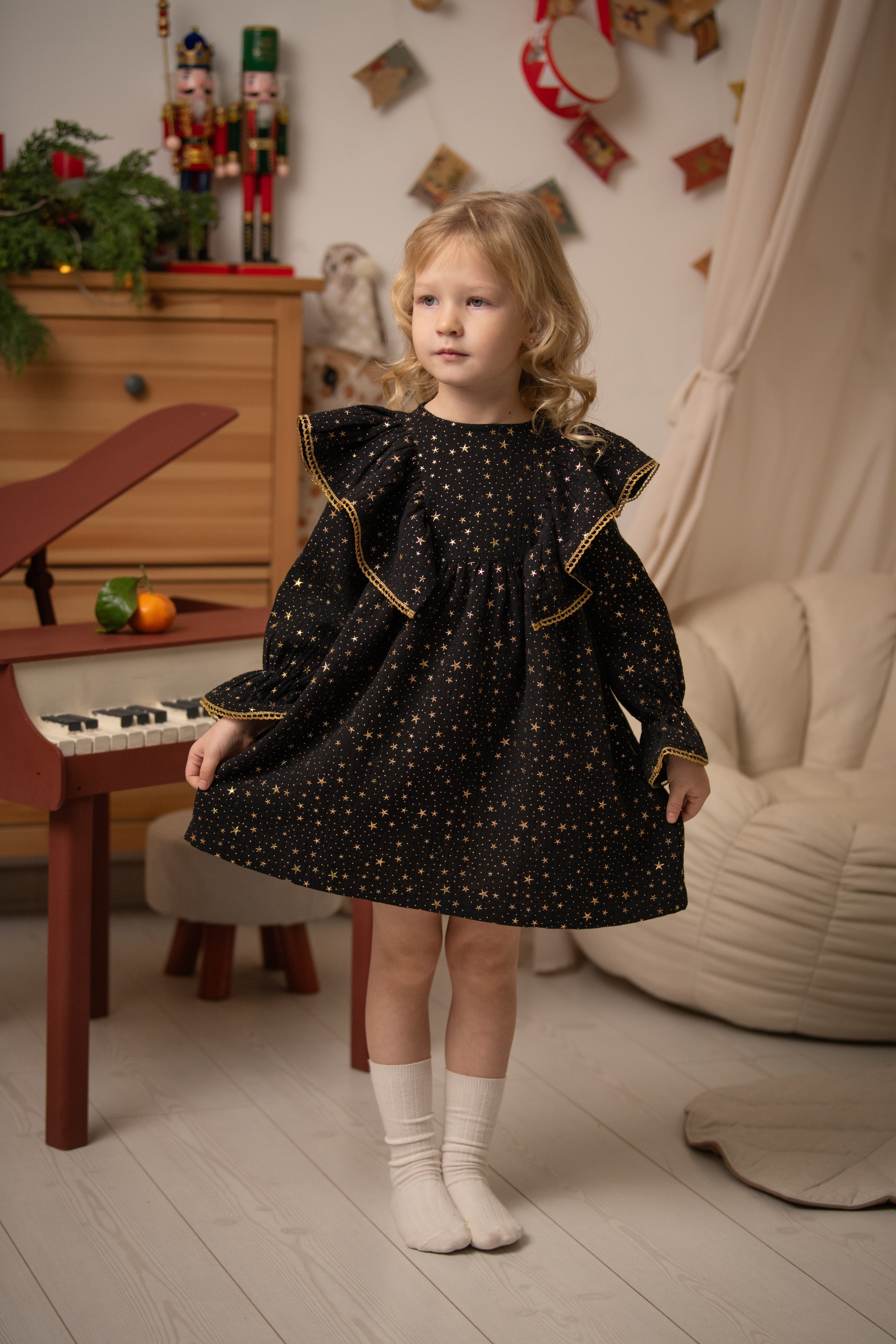 Stars Dress | Black | In Stock