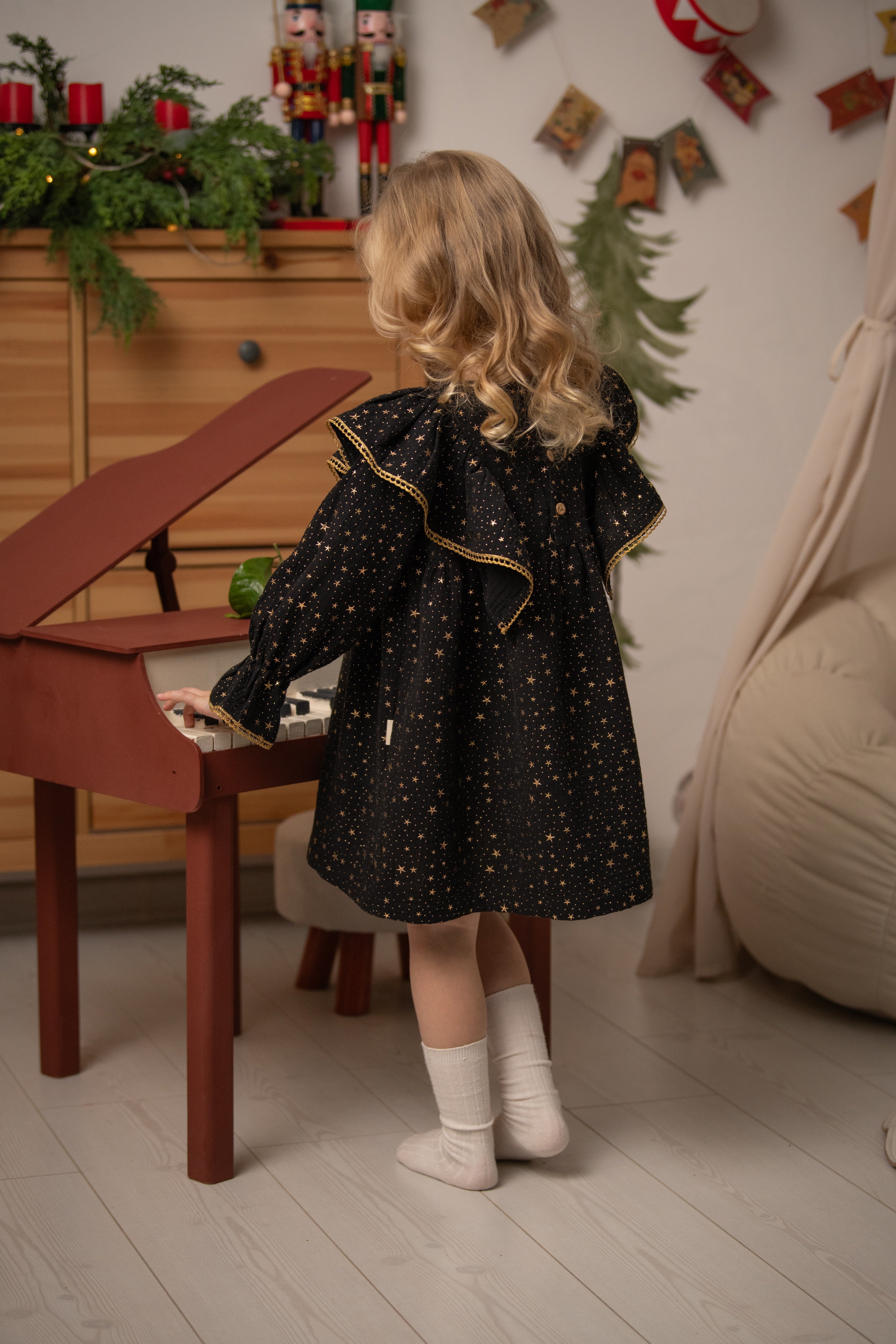 Stars Dress | Black | In Stock