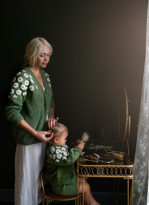 Adult Chamomile cardigan | Moss Green