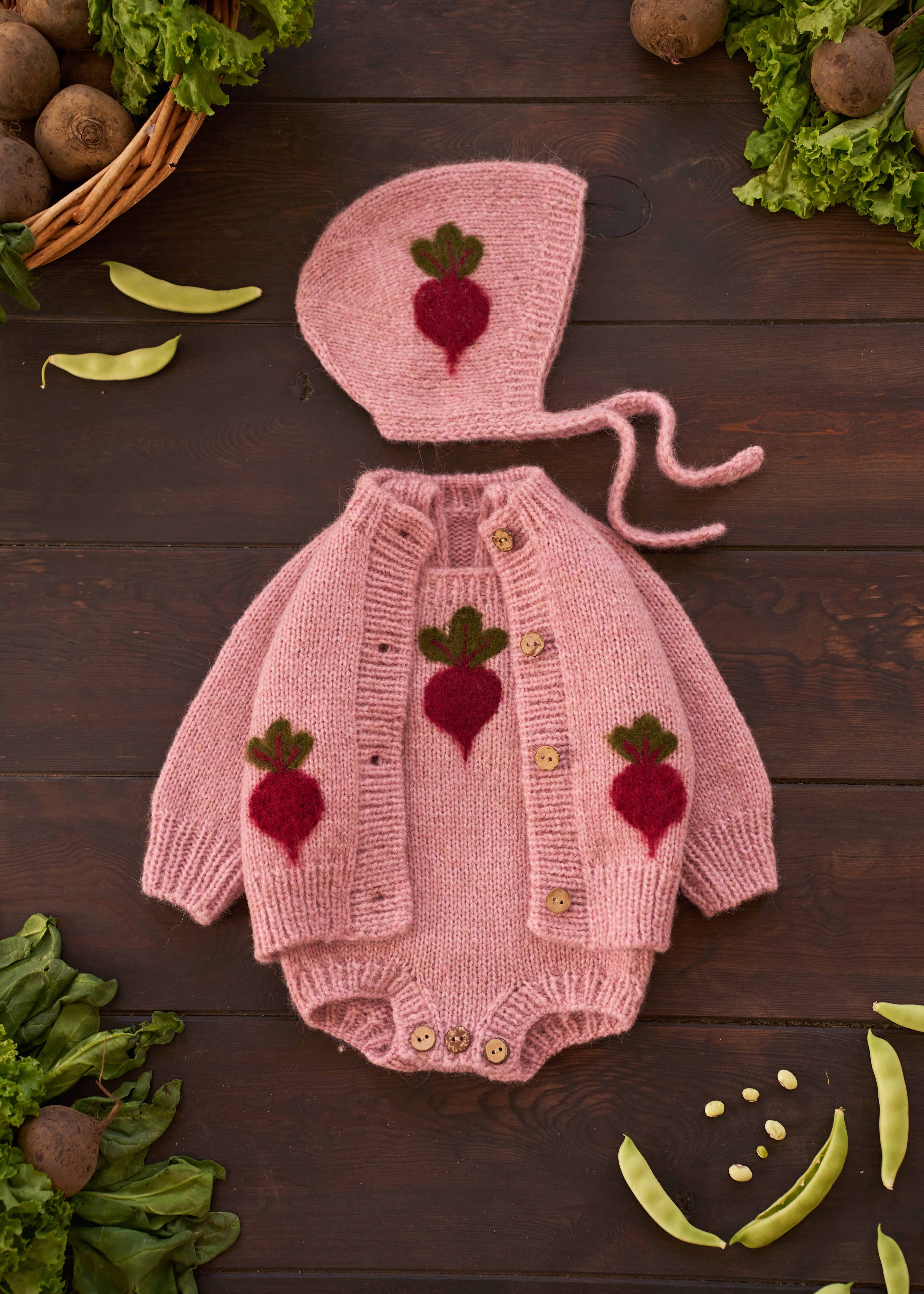 Beet bonnet | Powder pink