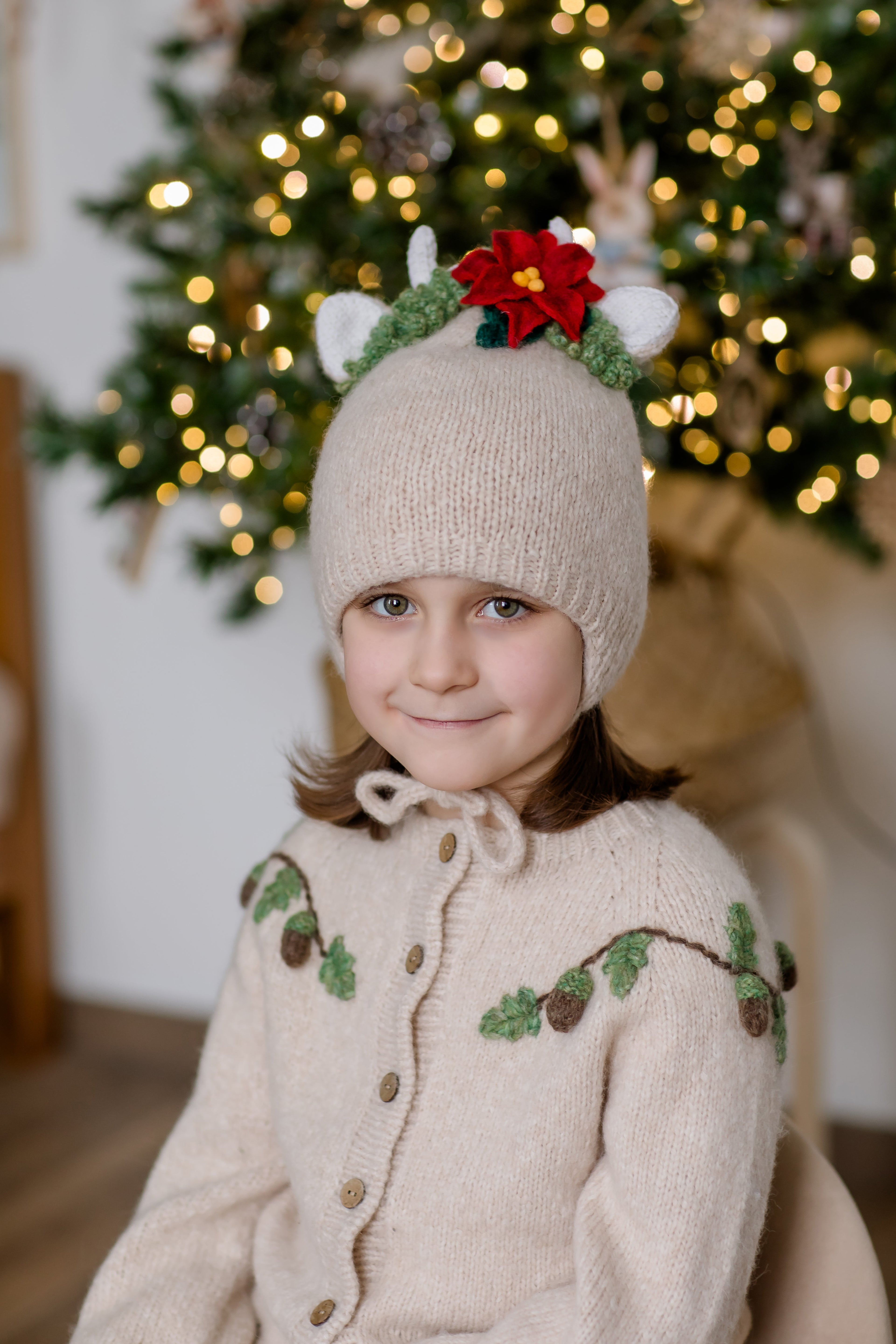 Deer Christmas Hat | Wheat